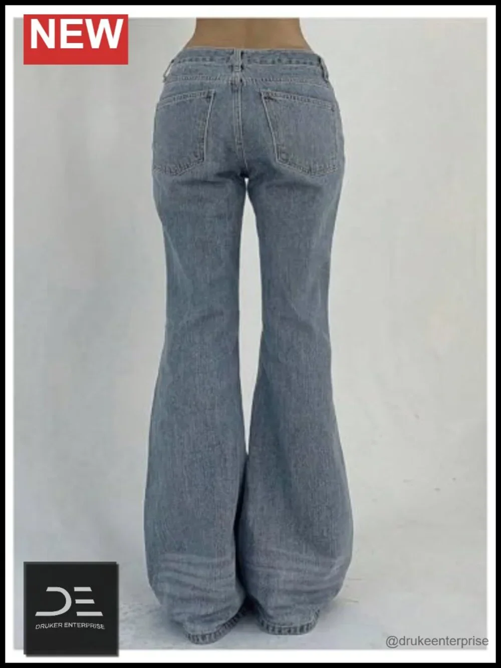 Y2K Low Rise Flare Bell Bottom Jeans with Drop Waist